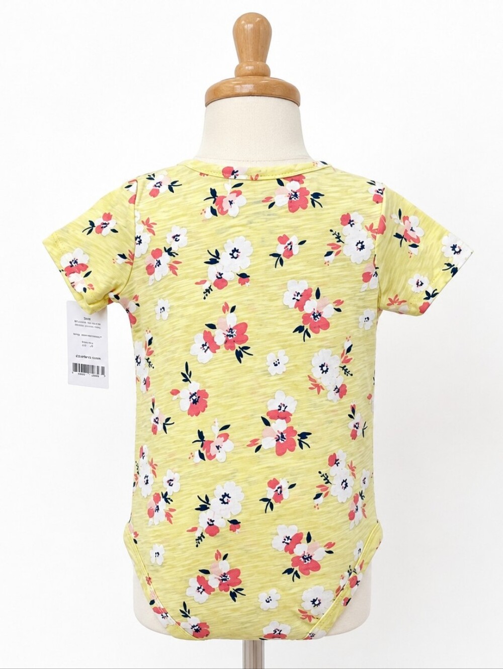 Carter's Baby Girls' Floral Bodysuit, Yellow, Multicolor - Picture 3 of 7